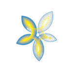 yello and blue floral aviva logo