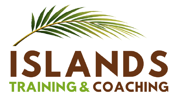 brown and green logo for islands training and coaching